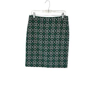 J.Crew Skirt Pink Green Psychedelic Print A-Line Pencil Work‎ Office Size 8